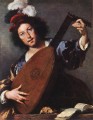 Joueur de luth italien Baroque Bernardo Strozzi